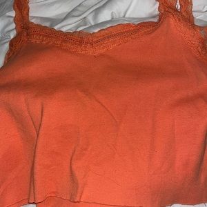 Lace Trim Crop Tank